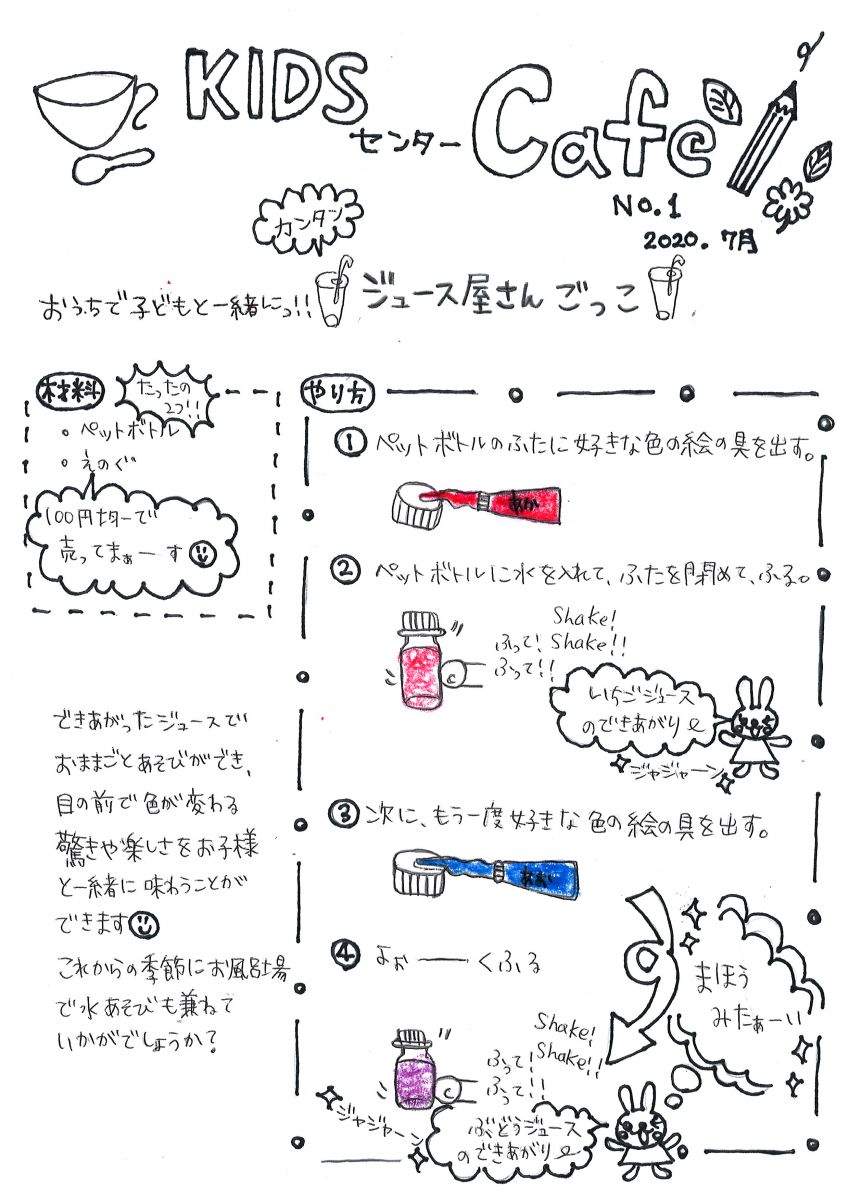 ジュース屋さんごっこの画像